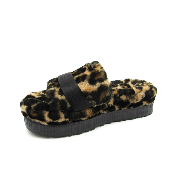 UGG Fluffita Platform Women's Slide Sandal Slippers in Leopard SZ 9 - Picture 5 of 8
